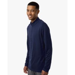 Adidas A708 Men's Textured Stripe Quarter-Zip Pullover