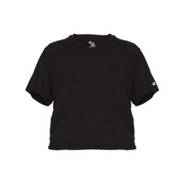 Badger 4963 Women's Tri-Blend Crop T-Shirt