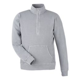 J. America 8732 Unisex Pigment-Dyed Fleece Quarter-Zip Pullover