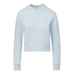 MV Sport W22106 Women's Romi Cloud Fleece Crop Crewneck Sweatshirt