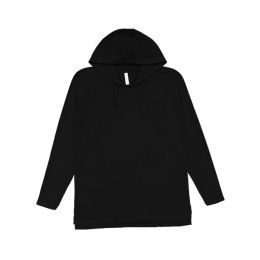 LAT 6917 Men's Fine Jersey Hooded Long Sleeve Raglan T-Shirt