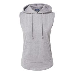 MV Sport W24131 Women's Kinsley Sleeveless Hooded Sweatshirt
