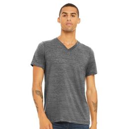 BELLA + CANVAS 3655 Unisex Textured Jersey V-Neck Tee
