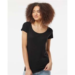 Tultex 243 Women's Poly-Rich Scoop Neck T-Shirt