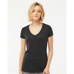 Tultex 244 Women's Poly-Rich V-Neck T-Shirt