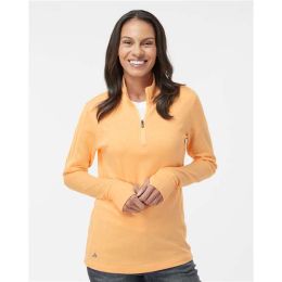 Adidas A555 Women's 3-Stripe Quarter-Zip Sweater Pullover