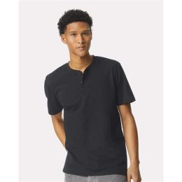 American Apparel 2004CVC Unisex CVC Henley Tee