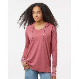 MV Sport W19439 Women's Heathered Jersey Hooded Tunic