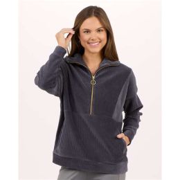 Boxercraft BW5203 Women's Manchester Corded Quarter-Zip Pullover
