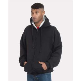 Bayside 940 Unisex USA-Made Super Heavy Thermal Lined Full-Zip Hooded Sweatshirt