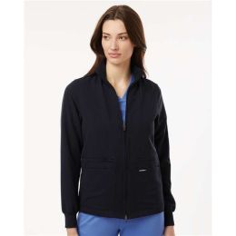 Jaanuu W60001 Women's Ceri Essential Full-Zip 6-Pocket Scrub Jacket