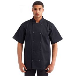 Artisan Collection by Reprime RP664 Unisex Ten Studded Front Short Sleeve Chef Coat