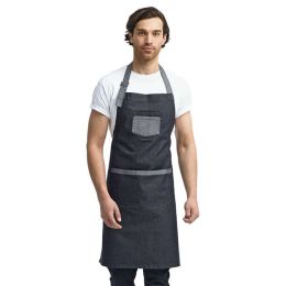 Artisan Collection by Reprime RP127 Domain Contrast Denim Bib Apron
