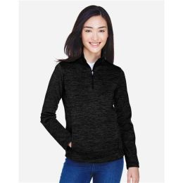 Devon & Jones DG798W Women's Newbury Mélange Fleece Quarter-Zip Pullover