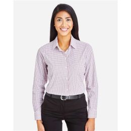 Devon & Jones DG540W Women's CrownLux Performance® Micro Windowpane Woven Dress Shirt