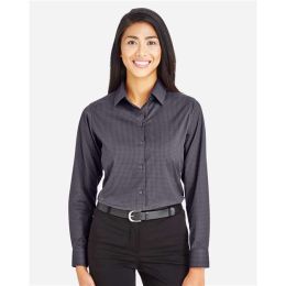 Devon & Jones DG535W Women's CrownLux Performance® Tonal Mini Check Woven Dress Shirt
