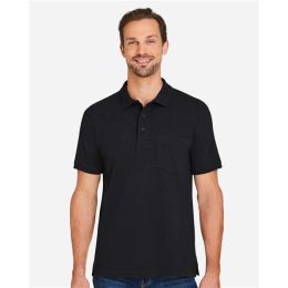 Harriton M205P Men's Valiant Cotton Snag Protect Pocket Polo