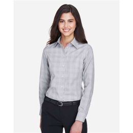 Devon & Jones DG520W Women's Crown Collection® Glen Plaid Woven Dress Shirt