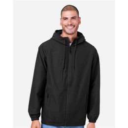 Harriton M73 Unisex Flex Twill Hooded Jacket