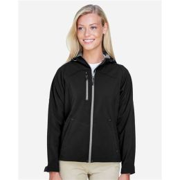 North End 78166 Women's Prospect Two-Layer Fleece Bonded Soft Shell Hooded Jacket