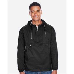 Harriton M750 Unisex Packable Hooded Nylon Jacket