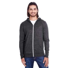 Threadfast Apparel 302Z Unisex Triblend Full-Zip Lightweight Hooded Sweatshirt
