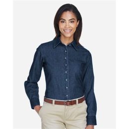 Harriton M550W Women's Denim Shirt