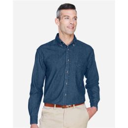 Harriton M550T Men's Tall Denim Shirt