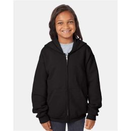 Hanes P480 Youth EcoSmart® Full-Zip Hooded Sweatshirt