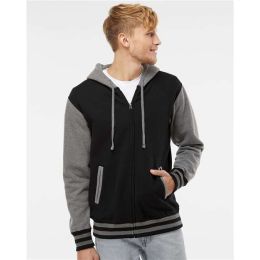 Independent Trading Co. IND45UVZ Unisex Heavyweight Varsity Full-Zip Hooded Sweatshirt