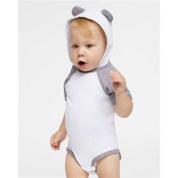 Rabbit Skins 4417 Infant Fine Jersey Raglan Bodysuit with Hood & Ears