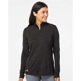 Adidas A476 Women's Lightweight Mélange Quarter-Zip Pullover