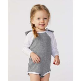 Rabbit Skins 4418 Infant Fine Jersey Character Hooded Long Sleeve Bodysuit with Ears