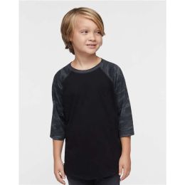 LAT 6130 Youth Baseball Fine Jersey Three-Quarter Sleeve Tee