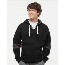J. America 8832 Men's Sport Lace Colorblocked Fleece Hooded Sweatshirt