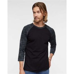 LAT 6930 Men's Baseball Fine Jersey Three-Quarter Sleeve Tee