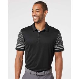 Adidas A490 Men's Striped Sleeve Polo