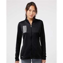 Adidas A483 Women's 3-Stripe Double Knit Full-Zip