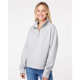MV Sport W22713 Women's Sueded Fleece Quarter-Zip Sweatshirt