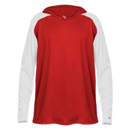 Badger 4235 Men's Breakout Hooded Long Sleeve T-Shirt