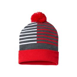 CAP AMERICA RKH12 USA-Made Half Color Beanie