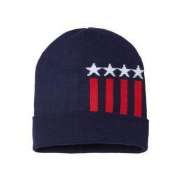 CAP AMERICA RK12 USA-Made Patriotic Cuffed Beanie