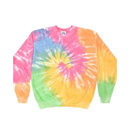 Colortone 8100 Unisex Tie-Dyed Fleece Crewneck Sweatshirt