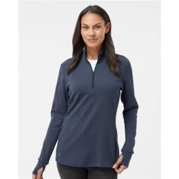 Adidas A555 Women's 3-Stripes Quarter-Zip Sweater Pullover