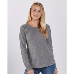 Boxercraft BW3166 Women's Solid Preppy Patch Long Sleeve T-Shirt