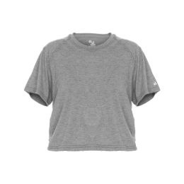 Badger 4963 Women's Tri-Blend Crop T-Shirt