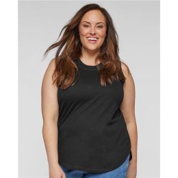 LAT 3892 Women's Curvy Relaxed Fine Jersey Tank
