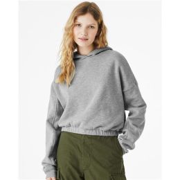 BELLA + CANVAS 7506 Women's FWD Fashion Sponge Fleece Cinched Bottom Hoodie Sweatshirt