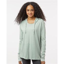 MV Sport W19439 Women's Heathered Jersey Hooded Tunic