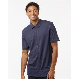 Adidas A595 Men's Full Button Down Short Sleeve Shirt